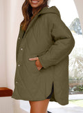 JACKET  DIAMOND QUILTED HOODED LIGHTWEIGHT JACKET FOR WOMEN