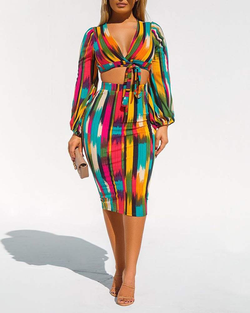 Unique Patterned Skirt and Top