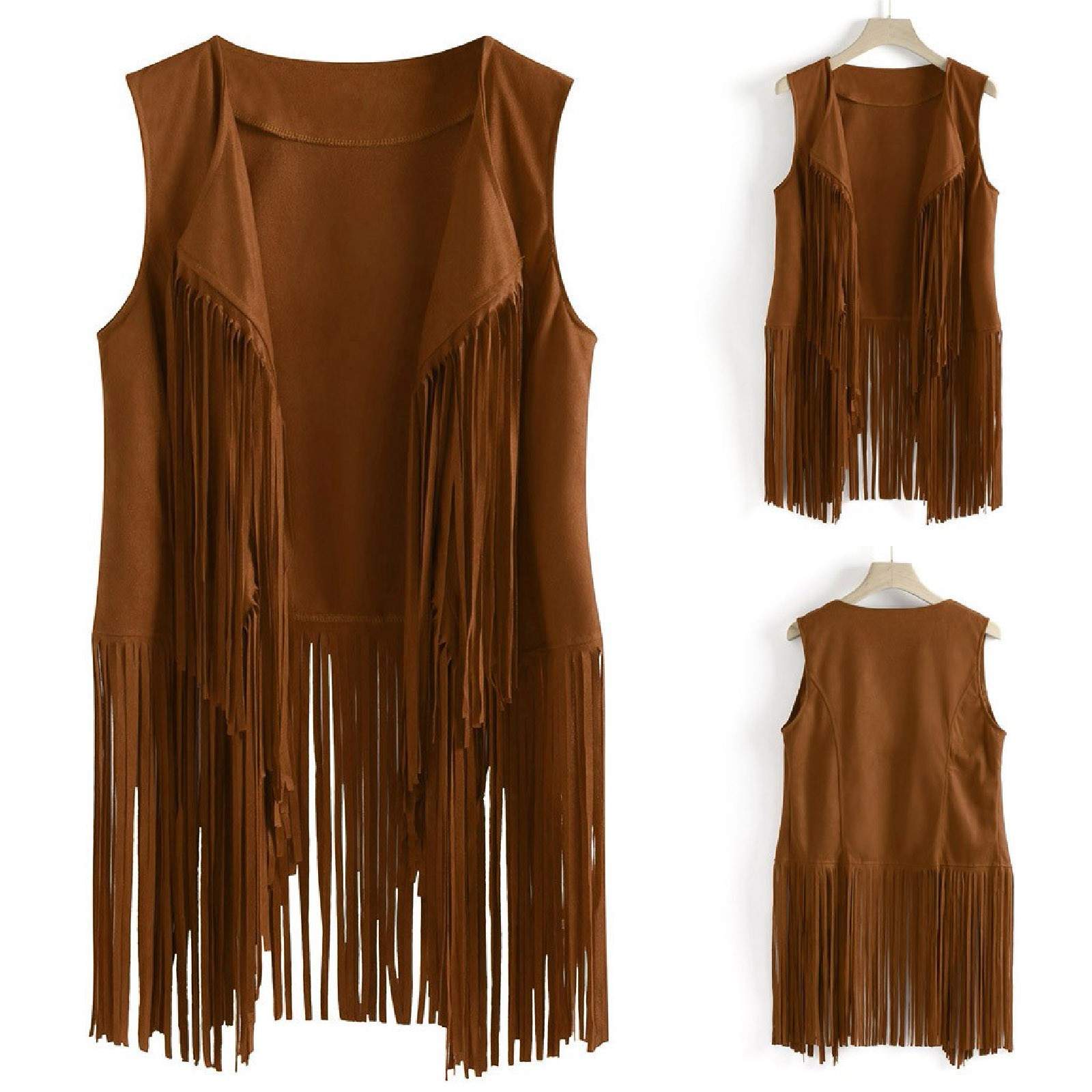  TASSEL VEST SLEEVELESS CARDIGAN TRENDY