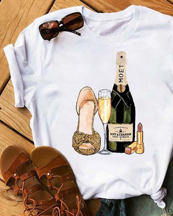 Women’s Apparel: Trendy Drink T-Shirt