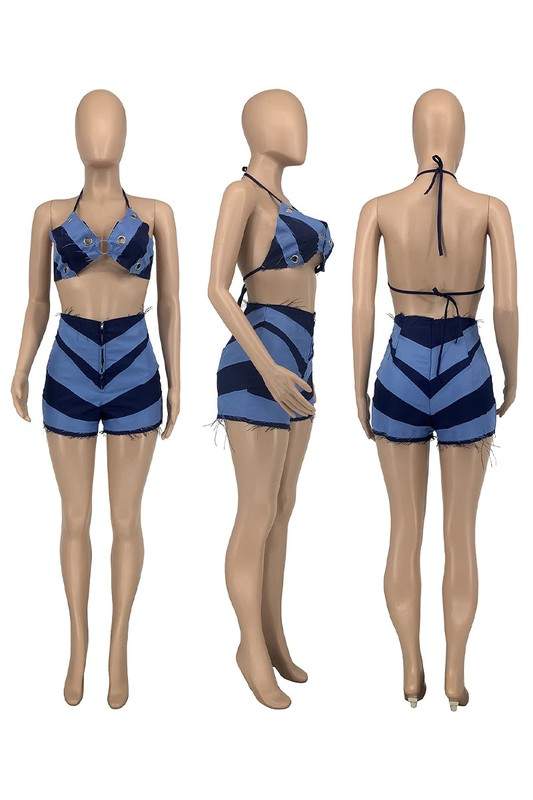 BRALLET TOP AND SHORTS SET