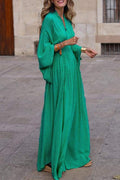 FLOWY DIAMOND PATTERN MAXI DRESS