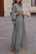 FLOWY DIAMOND PATTERN MAXI DRESS