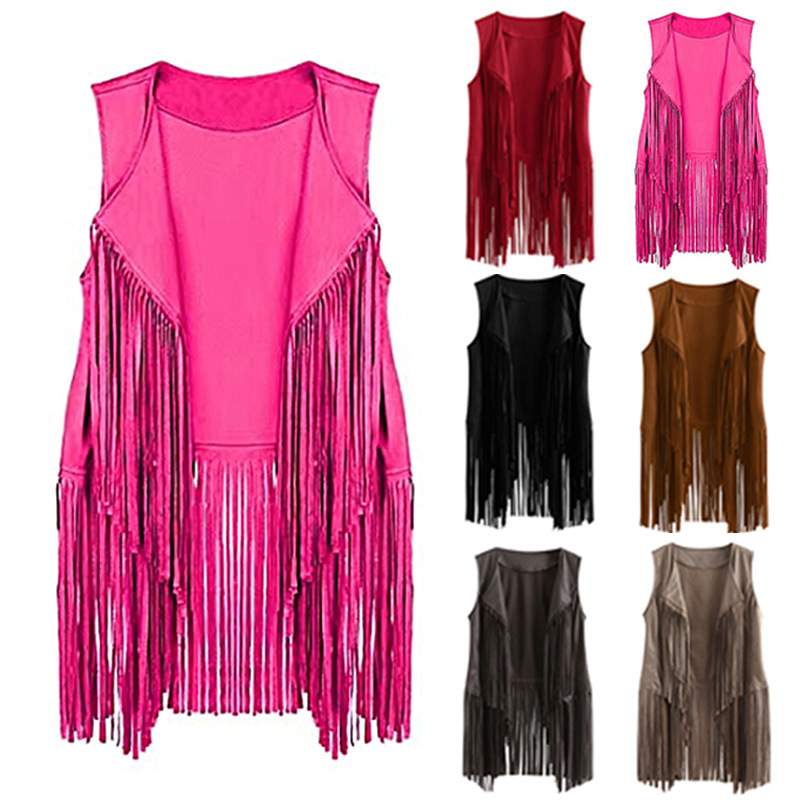  TASSEL VEST SLEEVELESS CARDIGAN TRENDY