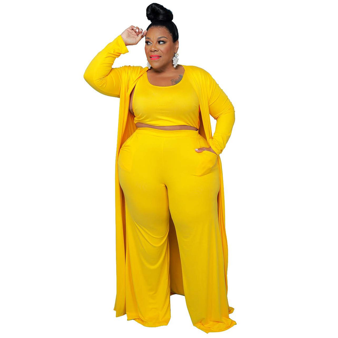 Chic Plus Size Set: Comfortable Pantsuit