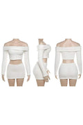 VEGAN FUR SHIRT AND SKIRT SET