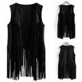  TASSEL VEST SLEEVELESS CARDIGAN TRENDY