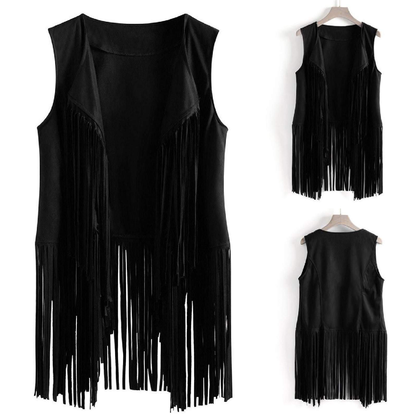  TASSEL VEST SLEEVELESS CARDIGAN TRENDY