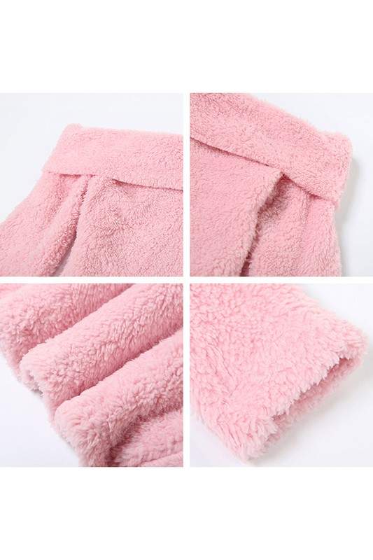 VEGAN FUR SHIRT AND SKIRT SET