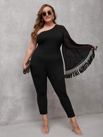 Fringe-Detail One-Piece Jumpsuit