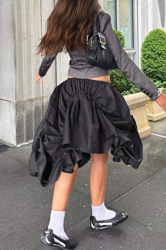 RUFFLED FASHION SHORT SKIRT