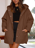 JACKET  DIAMOND QUILTED HOODED LIGHTWEIGHT JACKET FOR WOMEN