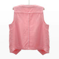  V NECK DENIM VEST  CELEBRITY  VEST TOP WAISTCOAT