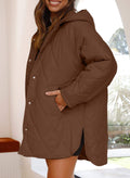 JACKET  DIAMOND QUILTED HOODED LIGHTWEIGHT JACKET FOR WOMEN