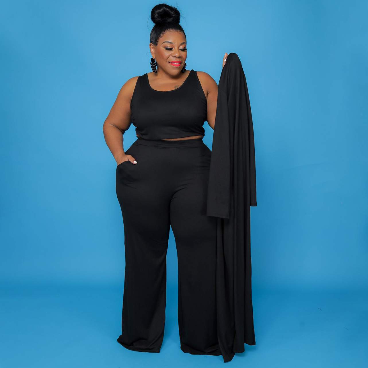 Chic Plus Size Set: Comfortable Pantsuit