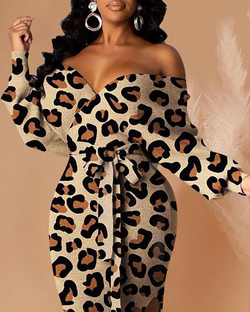 Sophisticated Leopard Print Dress for Evenings