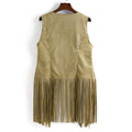  TASSEL VEST SLEEVELESS CARDIGAN TRENDY