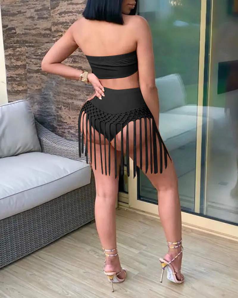 Fringe Two Piece Swimwear for Beach Days