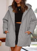 JACKET  DIAMOND QUILTED HOODED LIGHTWEIGHT JACKET FOR WOMEN
