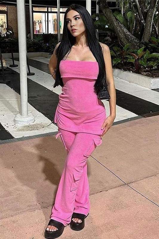 TUBE TOP AND PANTS SET
