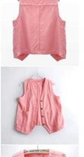  V NECK DENIM VEST  CELEBRITY  VEST TOP WAISTCOAT