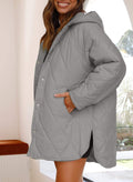 JACKET  DIAMOND QUILTED HOODED LIGHTWEIGHT JACKET FOR WOMEN