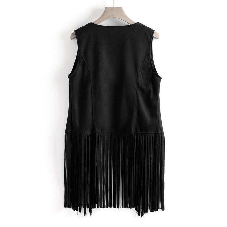  TASSEL VEST SLEEVELESS CARDIGAN TRENDY