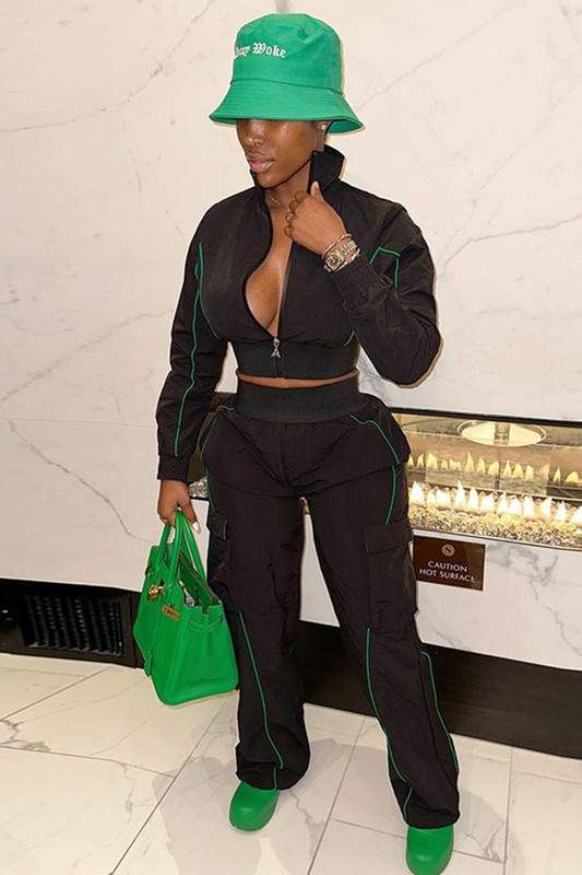ZIP UP JACKET AND PANTS TRACKSUIT SET
