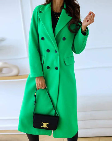 LONG SLEEVE DOUBLE BREASTED OVERCOAT