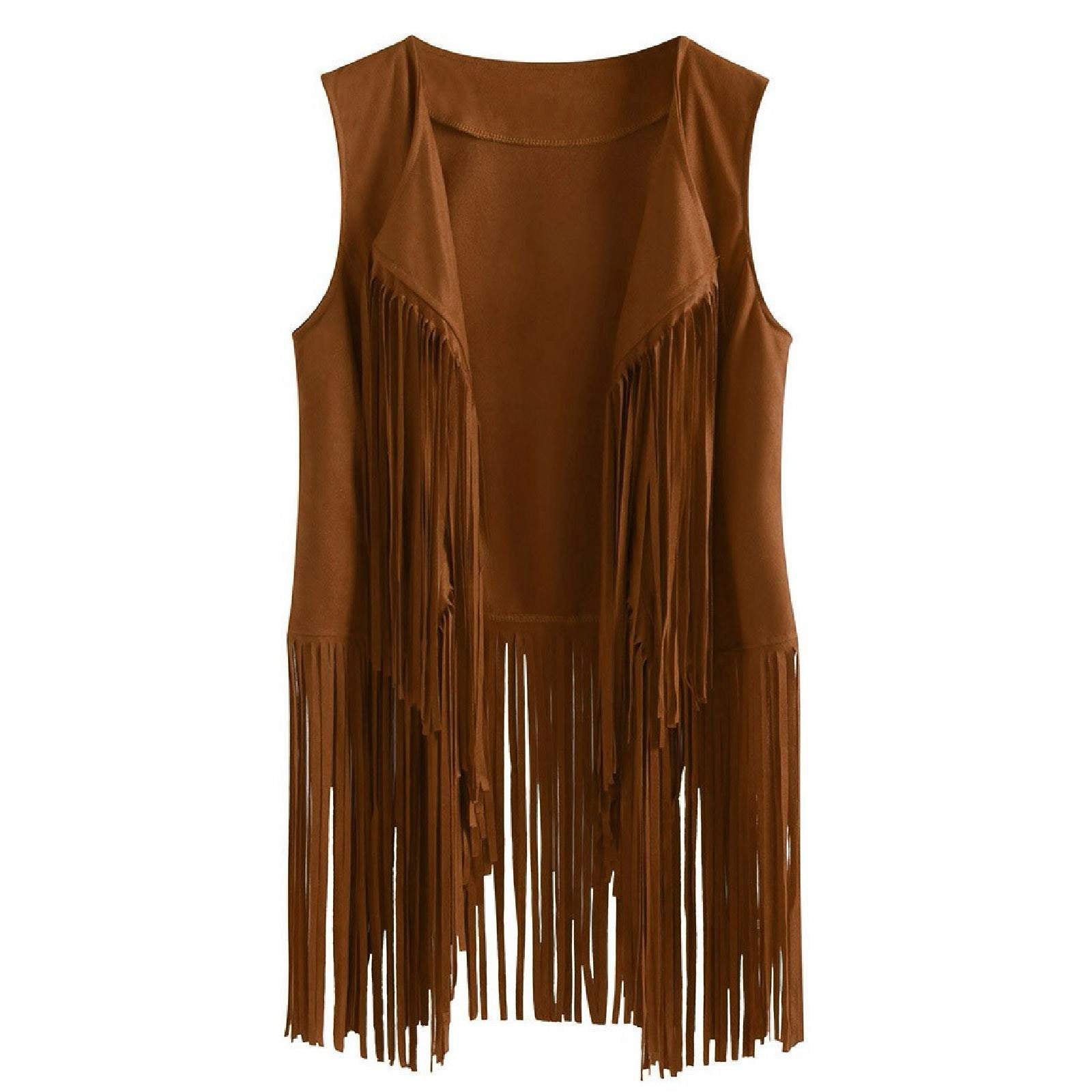  TASSEL VEST SLEEVELESS CARDIGAN TRENDY