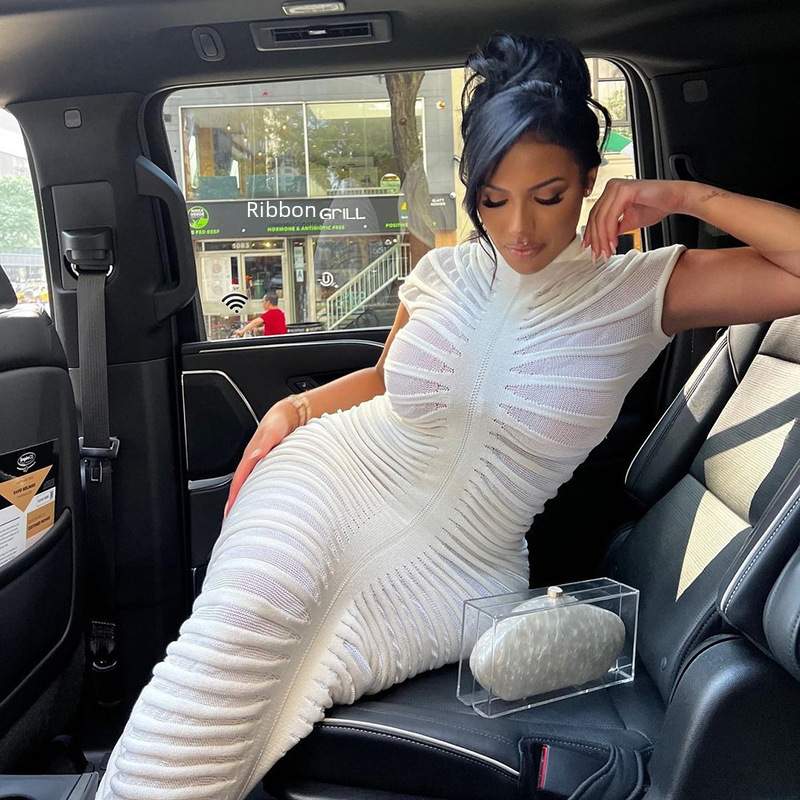 SHORT SLEEVED DRESS SEXY SLIM SLIMMING KNITTED DRESS