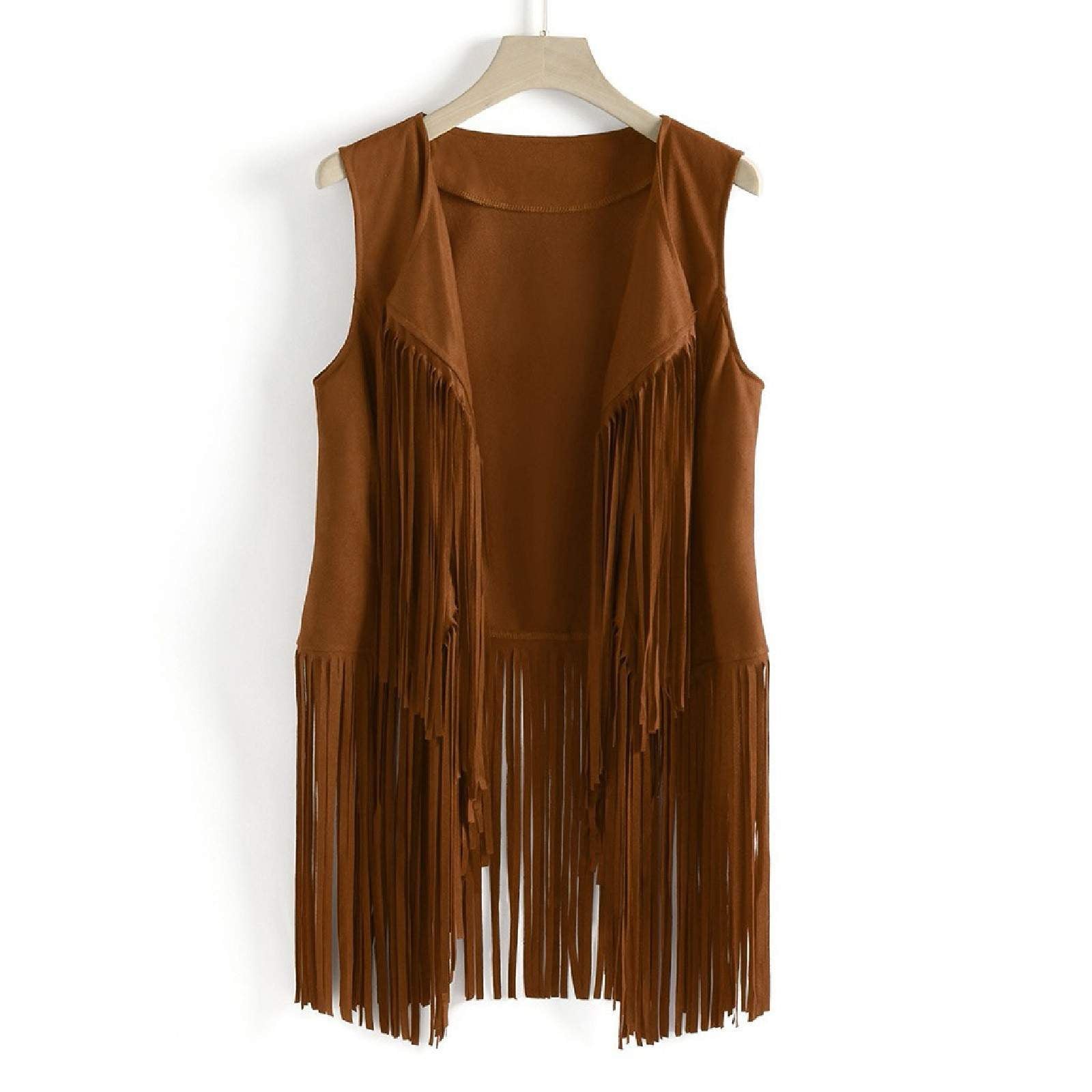  TASSEL VEST SLEEVELESS CARDIGAN TRENDY