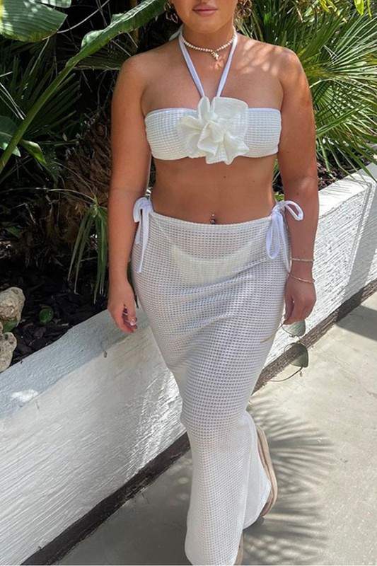 FLOWER BRALETTE SKIRT SET