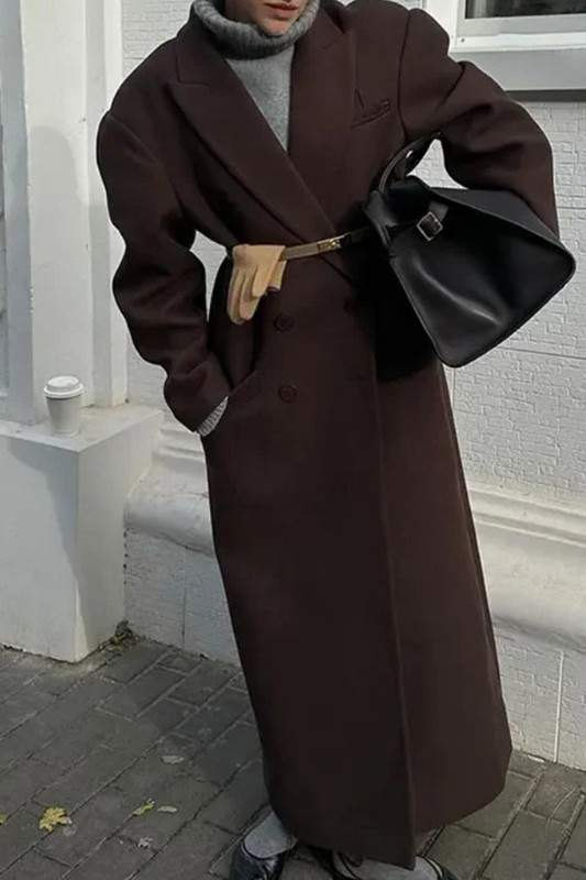 LONGLINE WOOL BLEND COAT