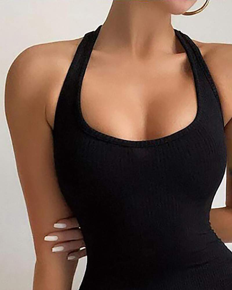 Ribbed Bodysuit, Athletic Jumpsuit