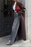 LONGLINE WOOL BLEND COAT