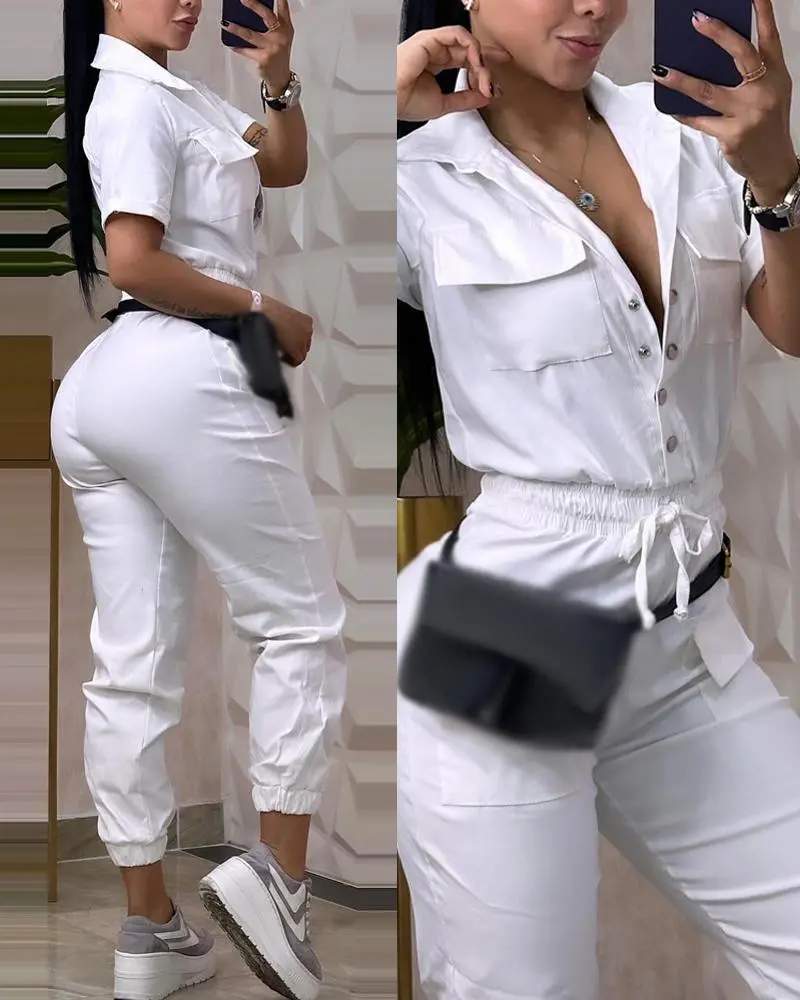 Versatile White Jumpsuit, Perfect for Street Style