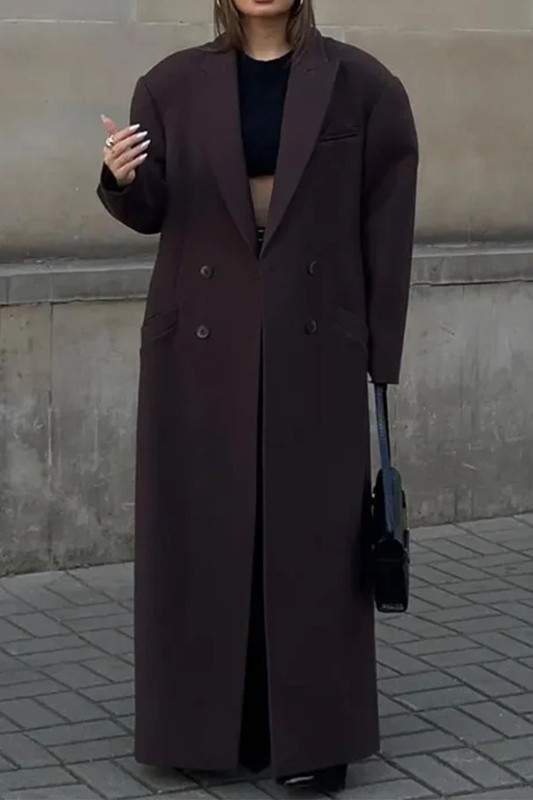 LONGLINE WOOL BLEND COAT