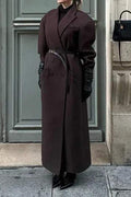 LONGLINE WOOL BLEND COAT