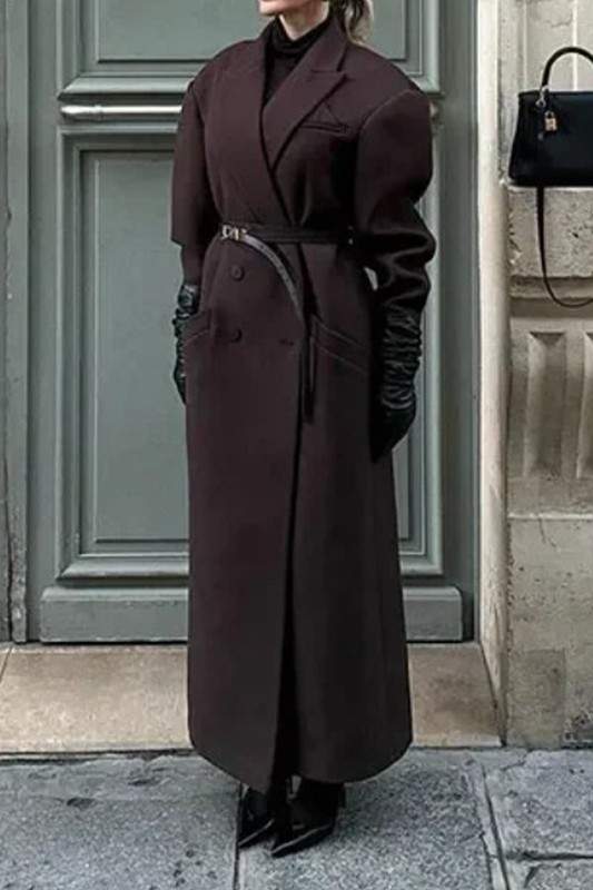 LONGLINE WOOL BLEND COAT