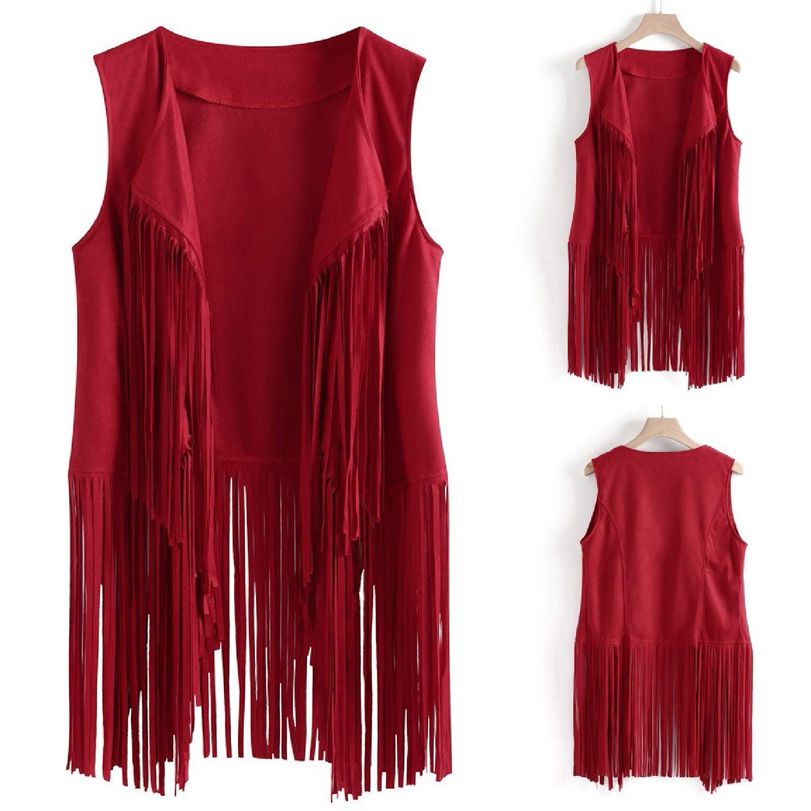  TASSEL VEST SLEEVELESS CARDIGAN TRENDY