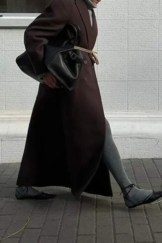 LONGLINE WOOL BLEND COAT