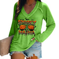 CROSS BORDER WOMEN TOP LEOPARD STRIPED ALPHABET SPIDER BAT PUMPKIN PLAID HALLOWEEN TOP
