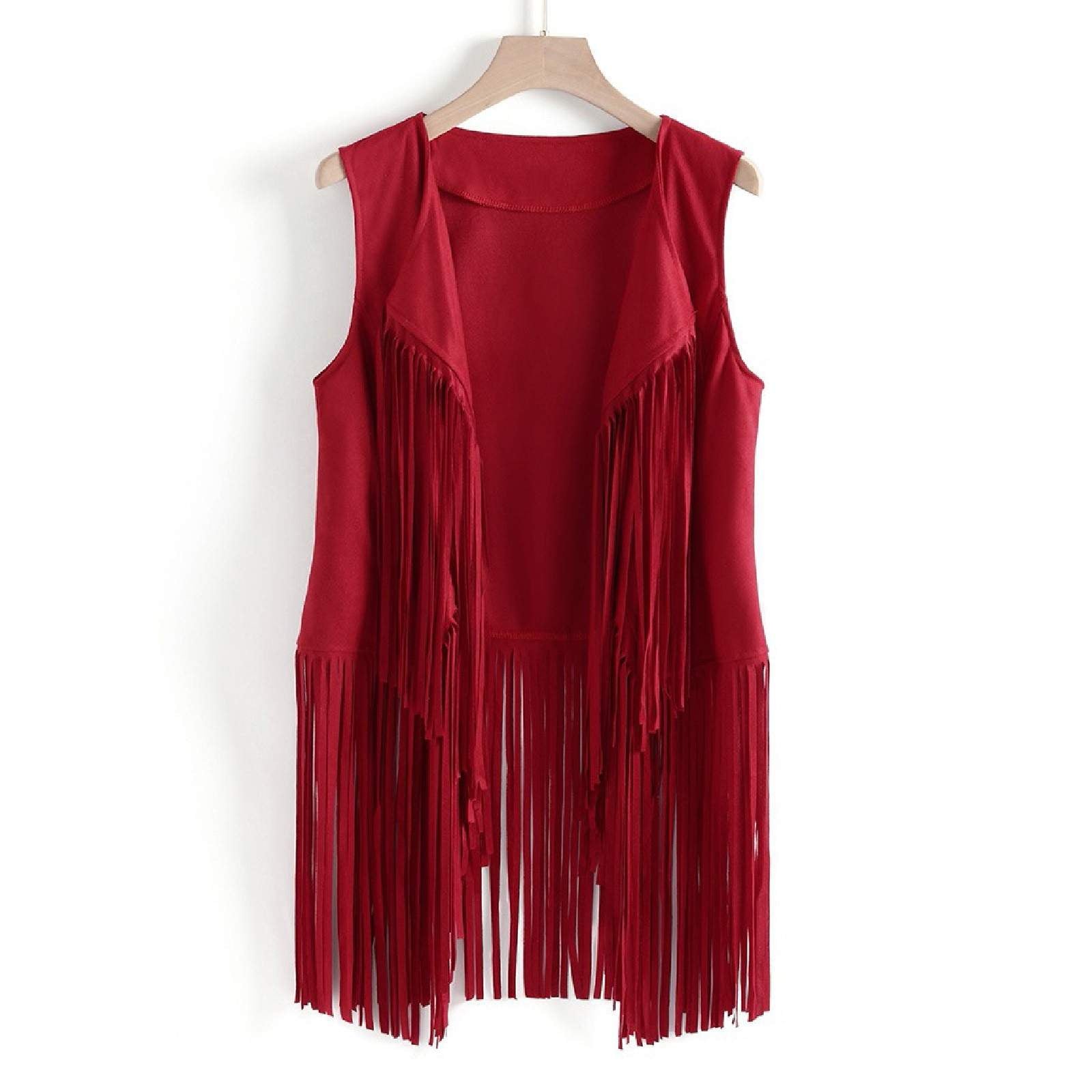  TASSEL VEST SLEEVELESS CARDIGAN TRENDY