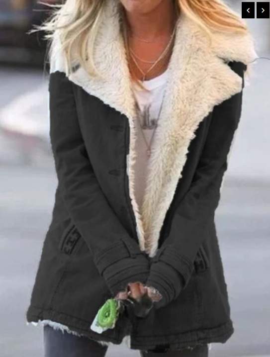  LONG SLEEVE PLUS VELVET WARM COTTON PADDED JACKET COAT WOMEN 