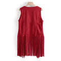  TASSEL VEST SLEEVELESS CARDIGAN TRENDY