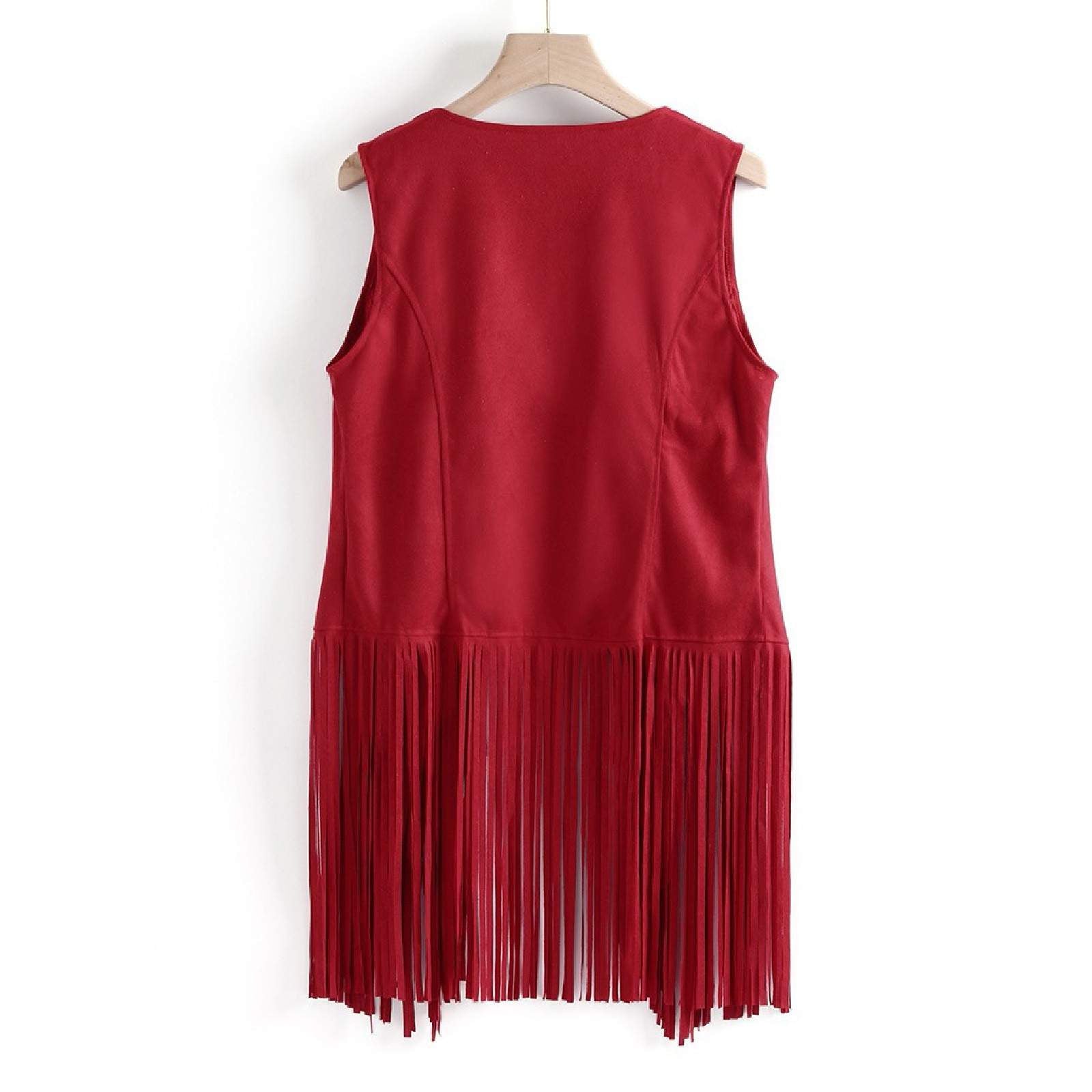  TASSEL VEST SLEEVELESS CARDIGAN TRENDY