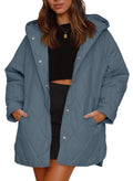 JACKET  DIAMOND QUILTED HOODED LIGHTWEIGHT JACKET FOR WOMEN