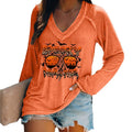 CROSS BORDER WOMEN TOP LEOPARD STRIPED ALPHABET SPIDER BAT PUMPKIN PLAID HALLOWEEN TOP