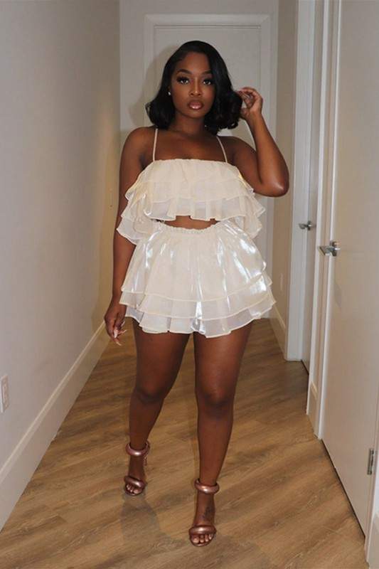 Flirty Beachwear: Layered Crop Top